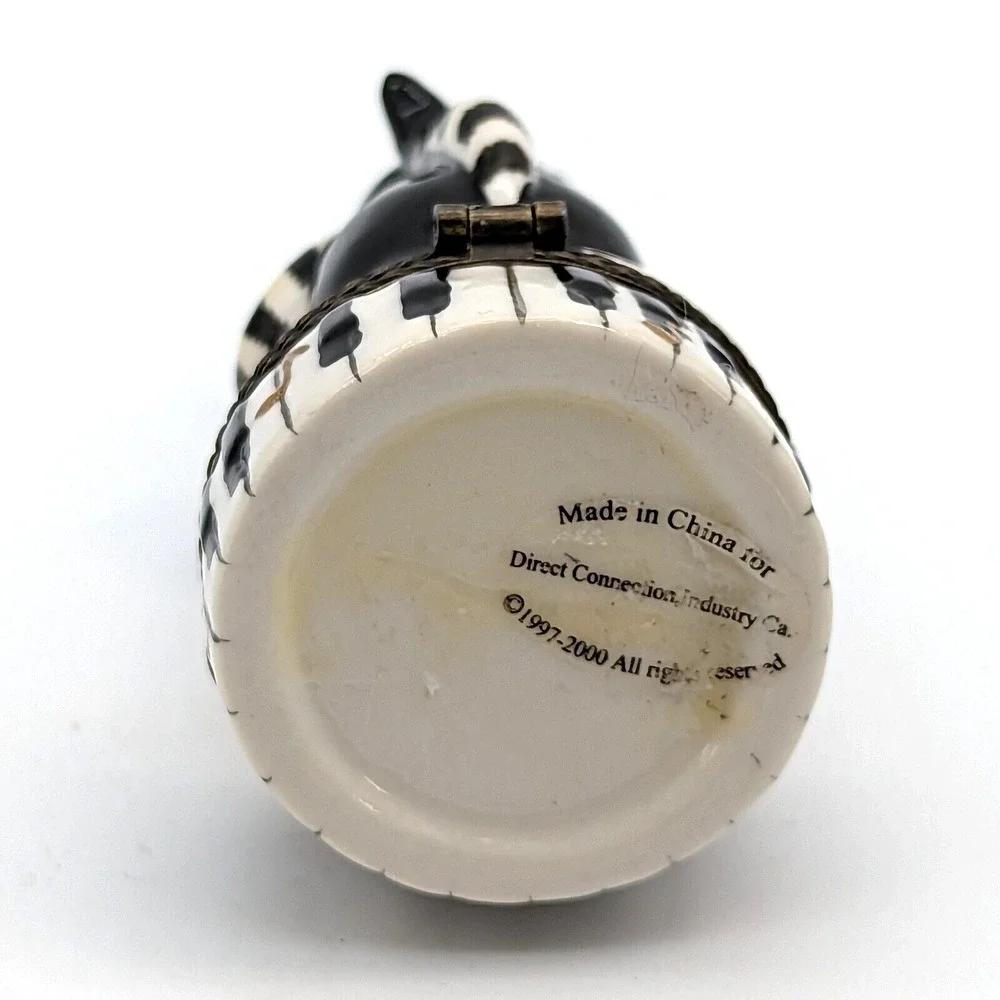 Bongo Playing Cat Hinged Trinket Box with Trinkets by Direct Connection Industry